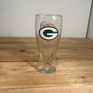 Miller Lite Green Bay Packer Beer Glass.